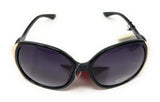Glare Sunglasses Women's Black Frame with Gold Trim 1RHS79 3