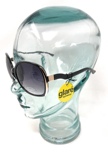 Glare Sunglasses Women's Black Frame with Gold Trim 1RHS79 9