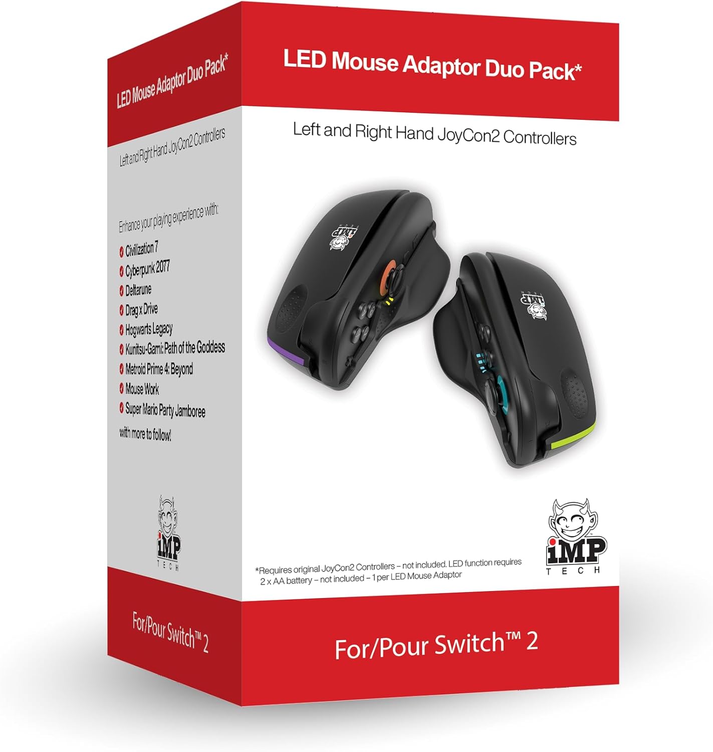 LED Mouse Adaptor Duo Pack for Nintendo Switch 2 -8