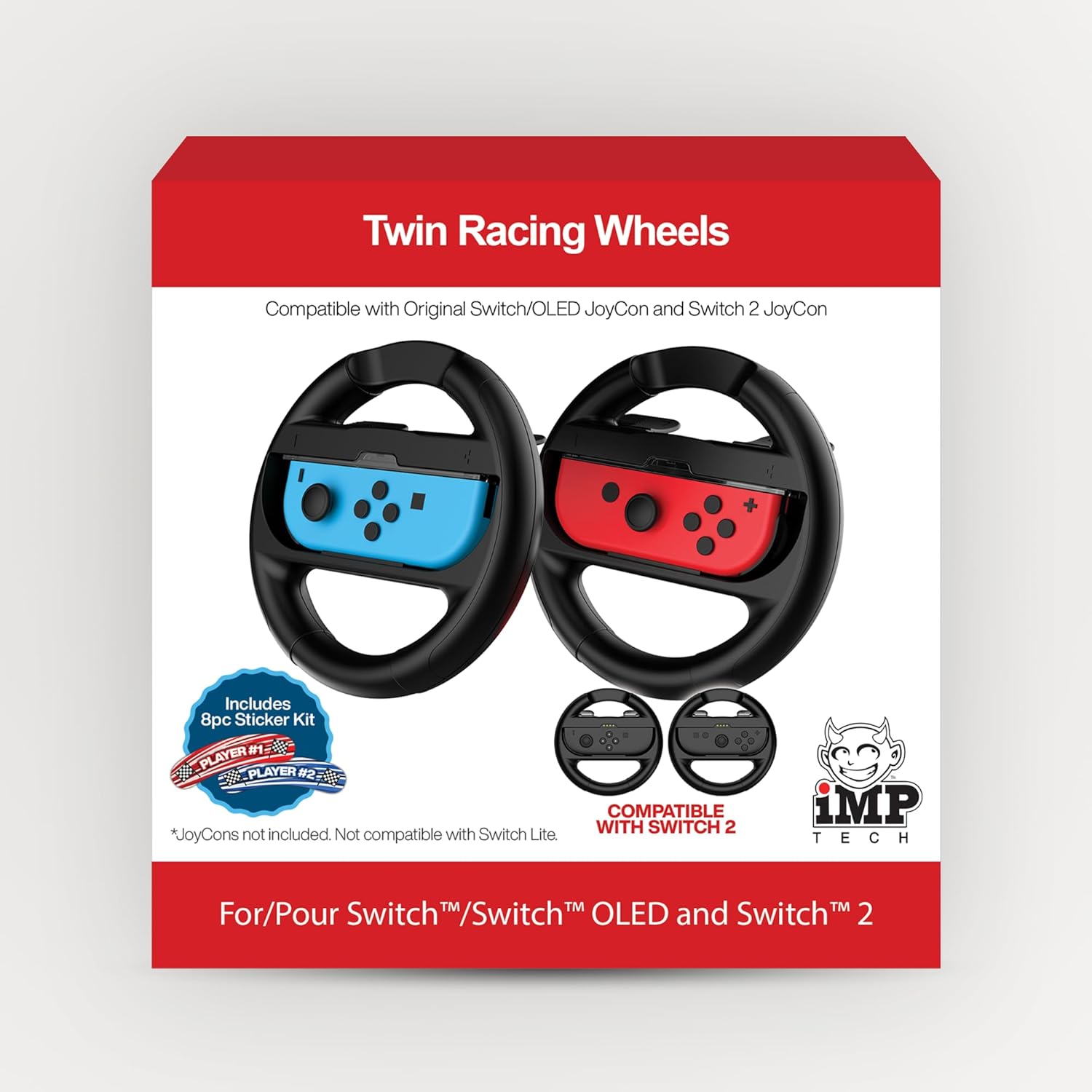 IMP Twin Racing Wheels for Nintendo Switch, OLED and Switch 2 -3