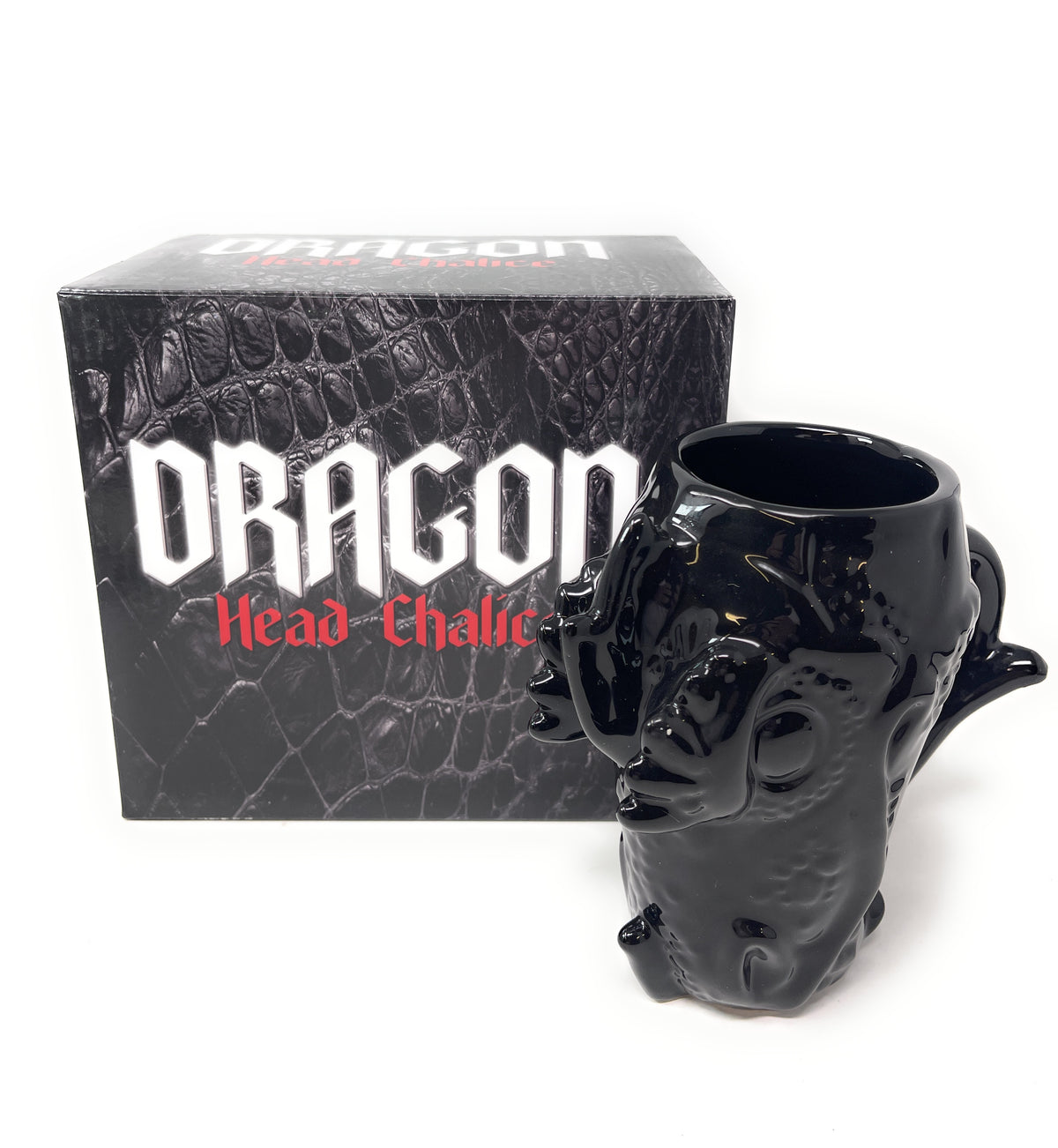 Black Dragon Head Large Chalice Mug