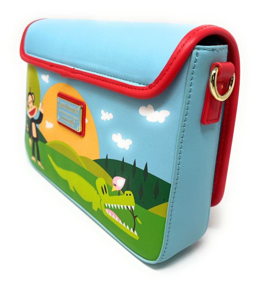 Loungefly Paul Frank Rainbow Group Faux Leather Crossbody Bag 2