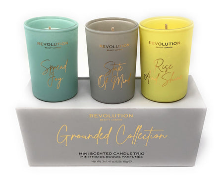 Revolution Mini Scented Candle Trio Grounded Gift Set