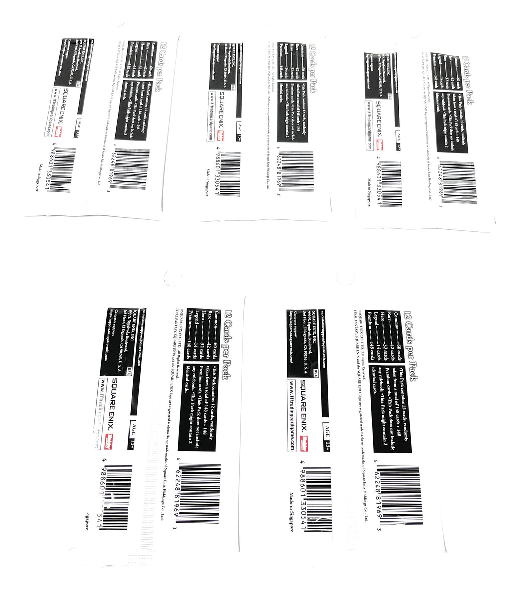 Final Fantasy Opus 4 Trading Card Game 5 Booster Packs