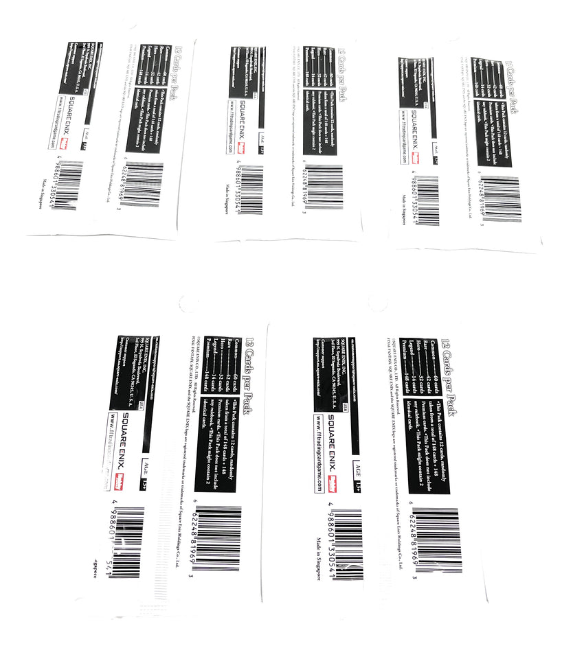 Final Fantasy Opus 4 Trading Card Game 5 Booster Packs