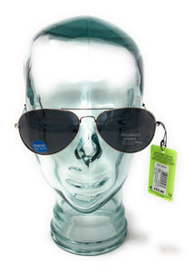 Aviator sunglasses on head