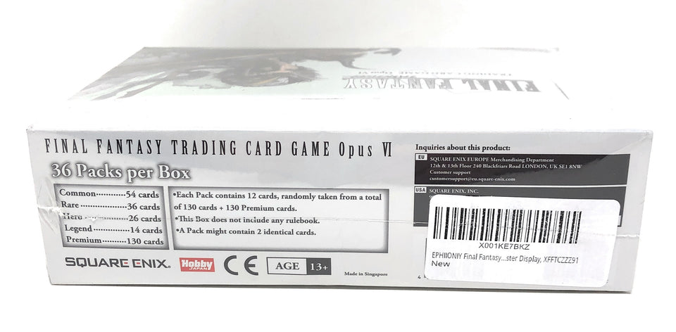 Final Fantasy Opus 6 Trading Card Game 36 Booster Packs