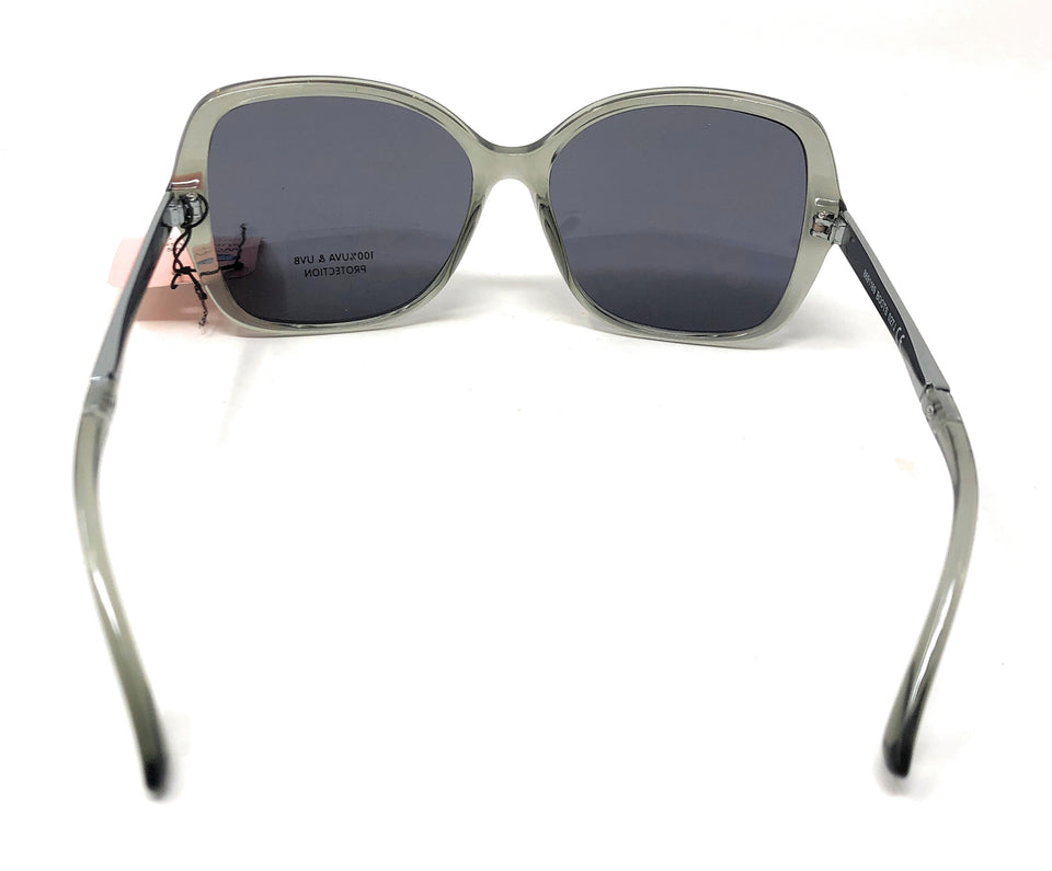 Classic Grey Lenses in Green Frame Sunglasses by Boots
