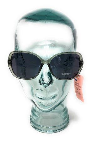 Classic Grey Lenses in Green Frame Sunglasses by Boots
