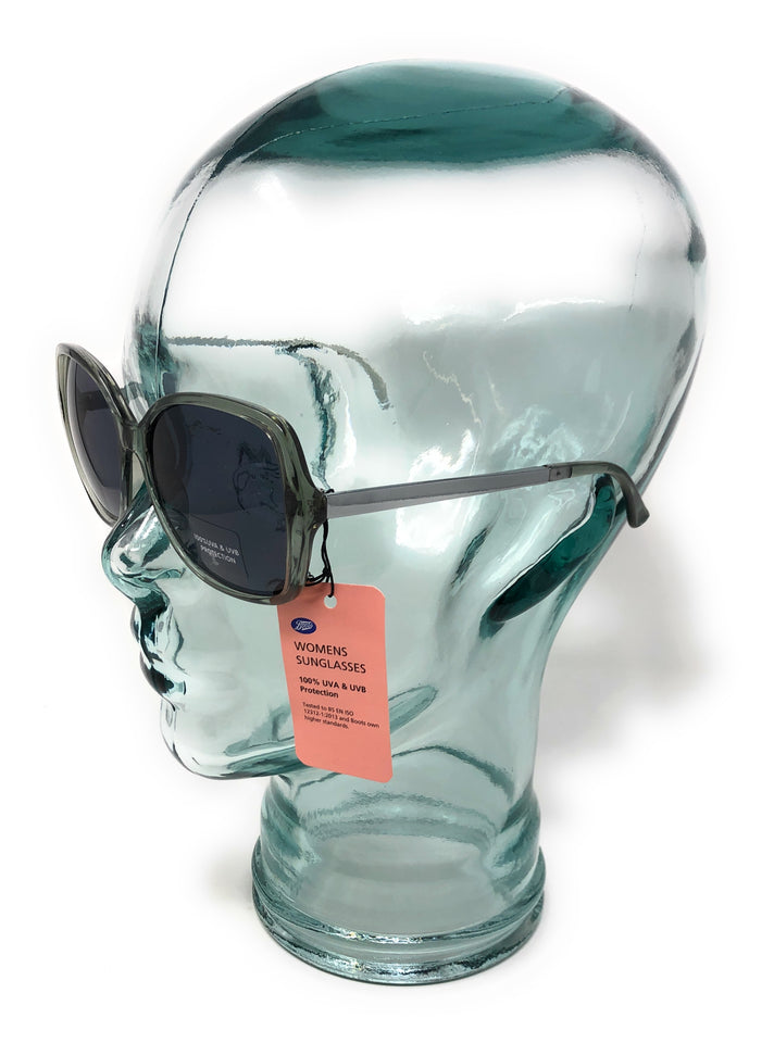 UV400 Protected Grey Lenses in Green Frame Sunglasses
