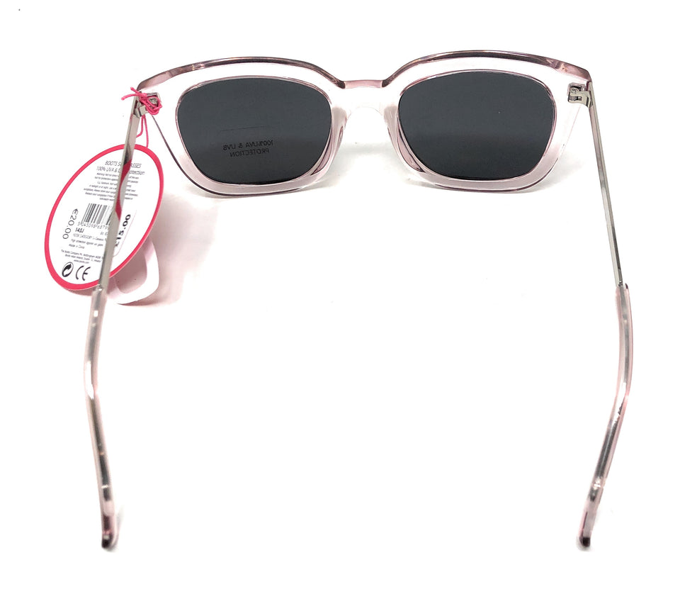Translucent Rose Frame Sunglasses with Complete UV Protection
