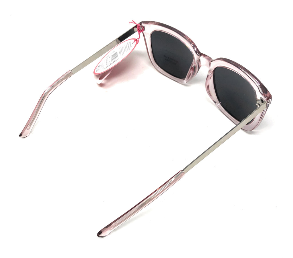 Chic Retro Women's Sunglasses with Grey Lenses and Silver Arms

