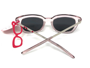 Chic Translucent Rose Frame Sunglasses with Metal Arms by Boots
