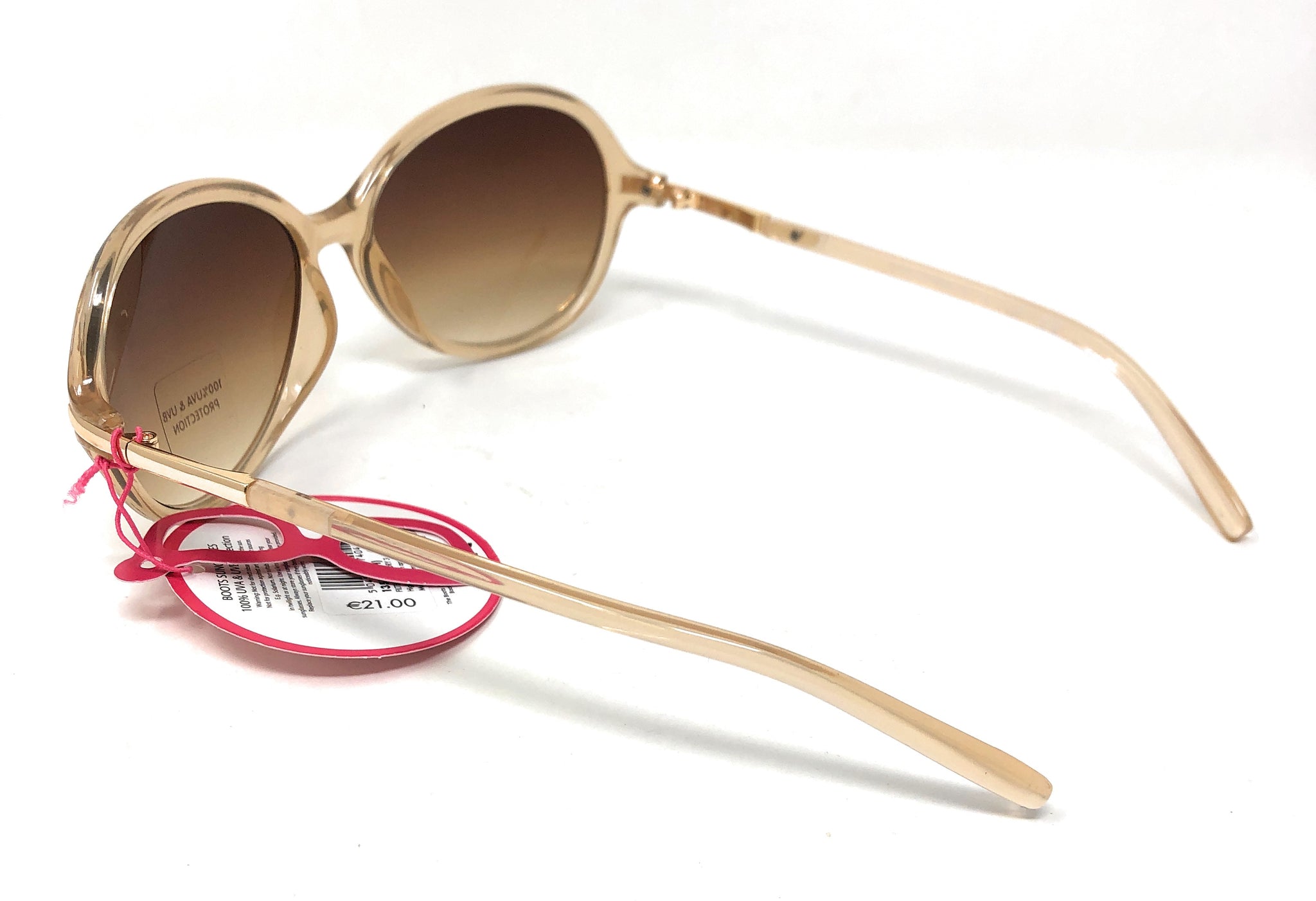 Oversized Women s Sunglasses by Boots model 135I Translucent Gold Fr Clubit Ltd