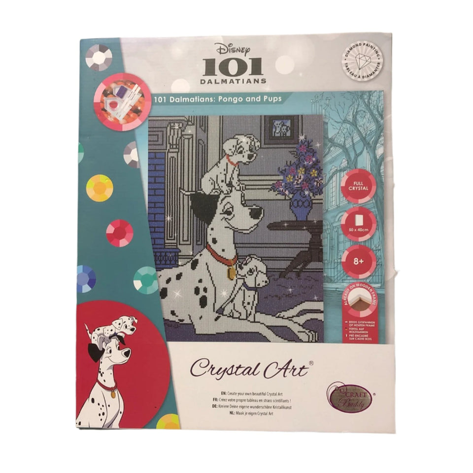 Sparkling diamond painting kit with vibrant colors and Disney artwork