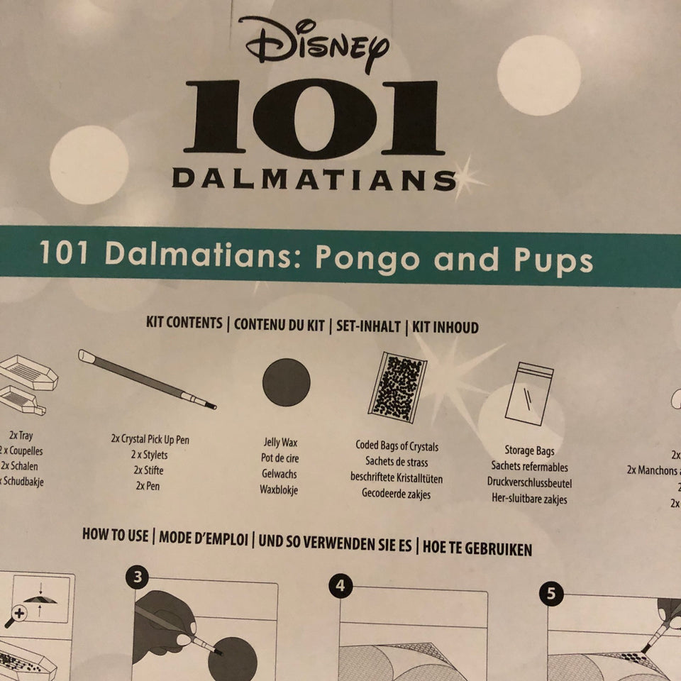 Disney 101 Dalmatians Crystal Art Kit Contents