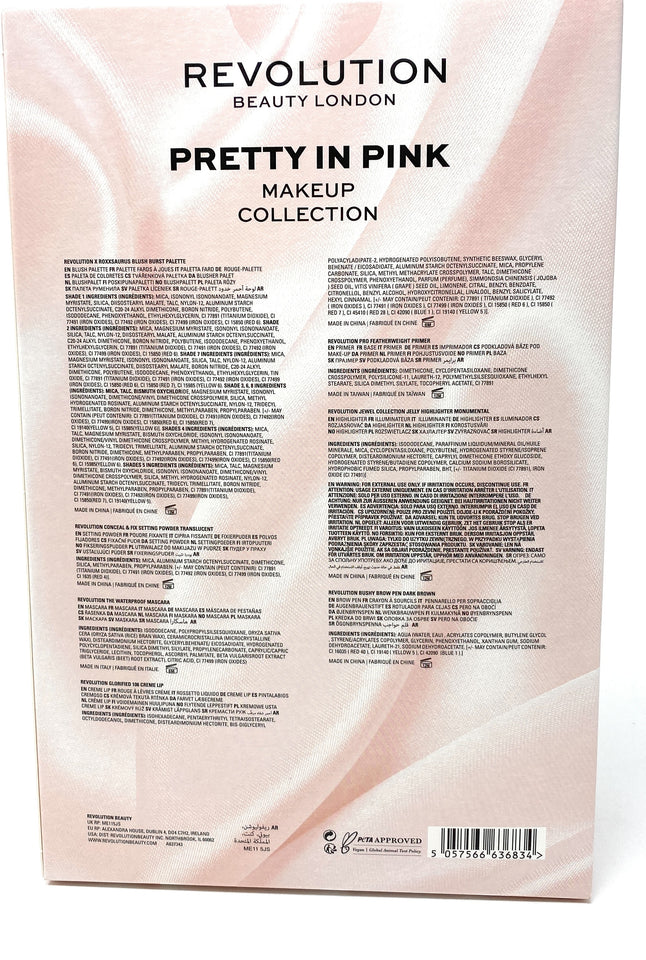 Revolution Makeup Gift Set Pretty In Pink Cosmetic Beauty Collection.
