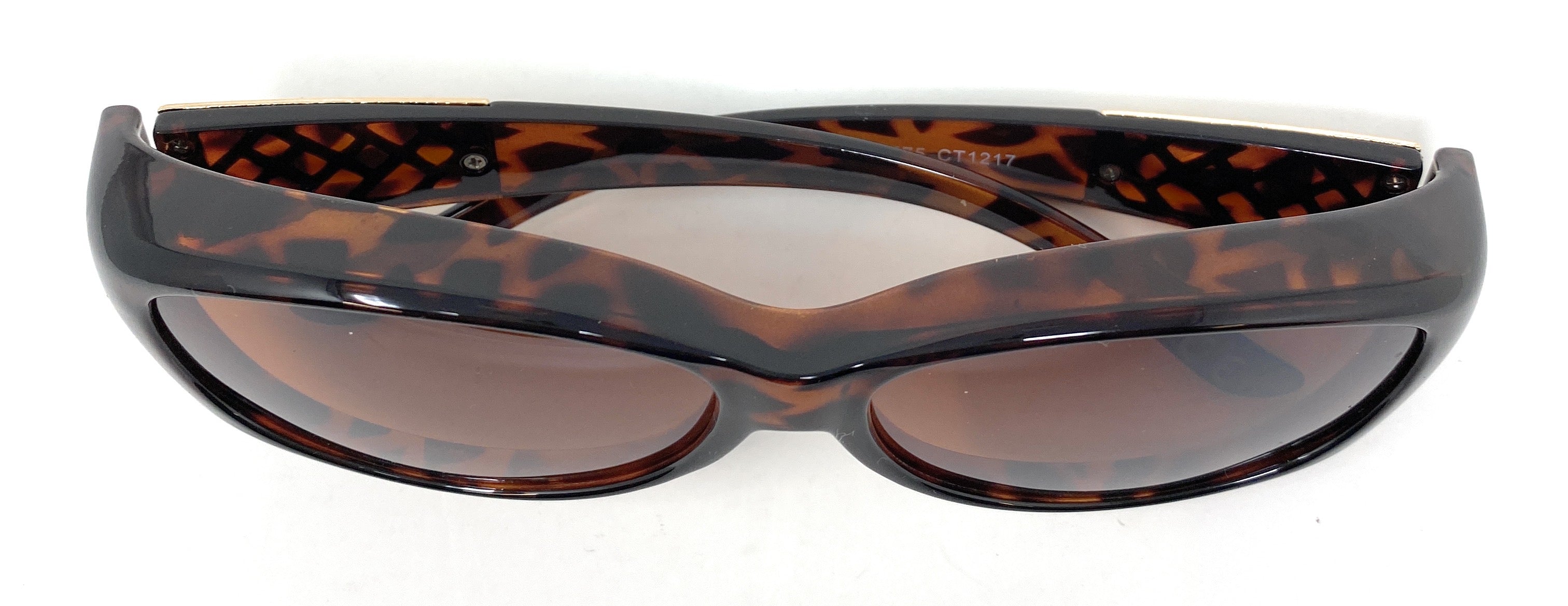 Sunglasses Optical Covers Polarised Brown with Gold Detail