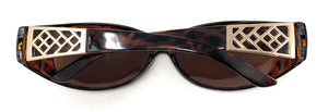 Sunglasses Optical Covers Polarised Brown with Gold Detail