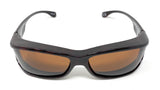 Solar Shield Sunglasses Polarised Optical Covers Over Spectacles BROWN 578 1