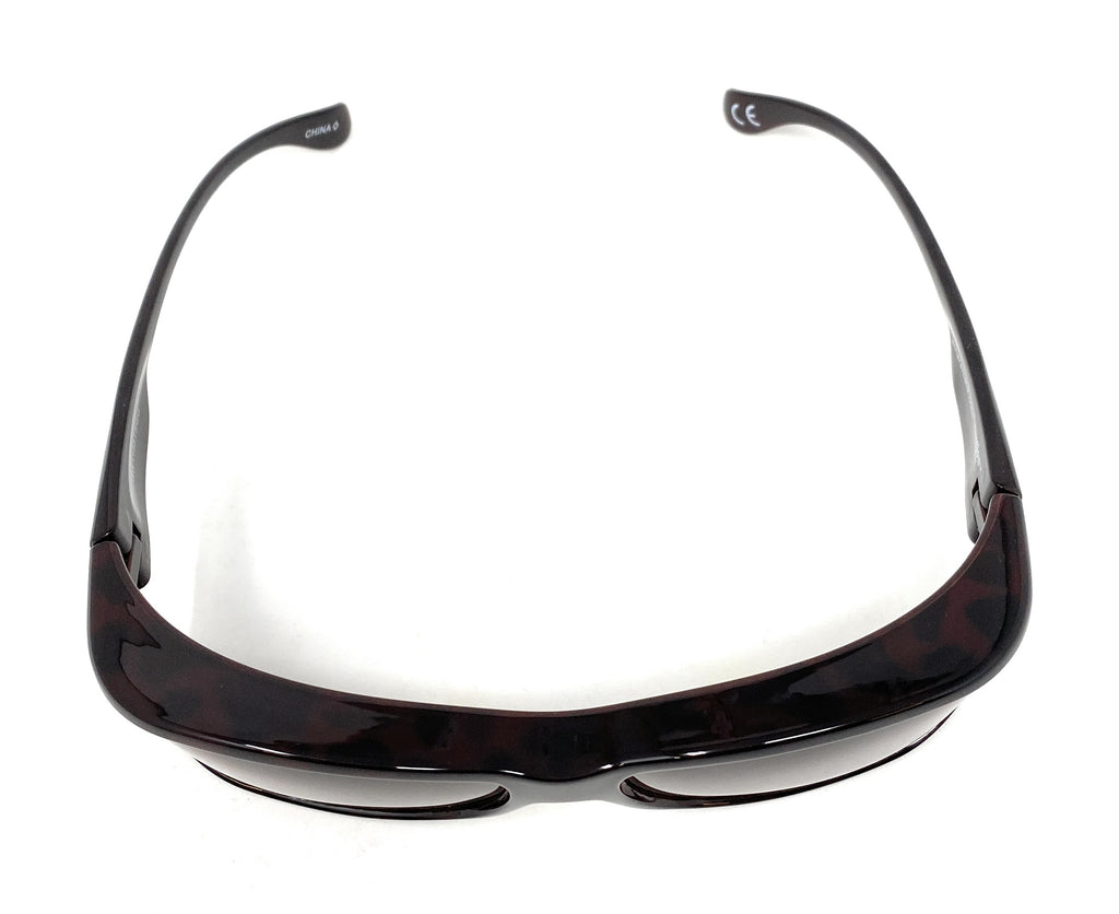 Solar Shield Sunglasses Polarised Optical Covers Over Spectacles BROWN 578 8