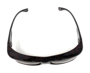 Solar Shield Sunglasses Polarised Optical Covers Over Spectacles BROWN 578 8