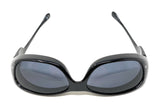 Polarised Optical Covers Over Spectacles BLACK with Diamond Effect Solar Shield 580 upside down
