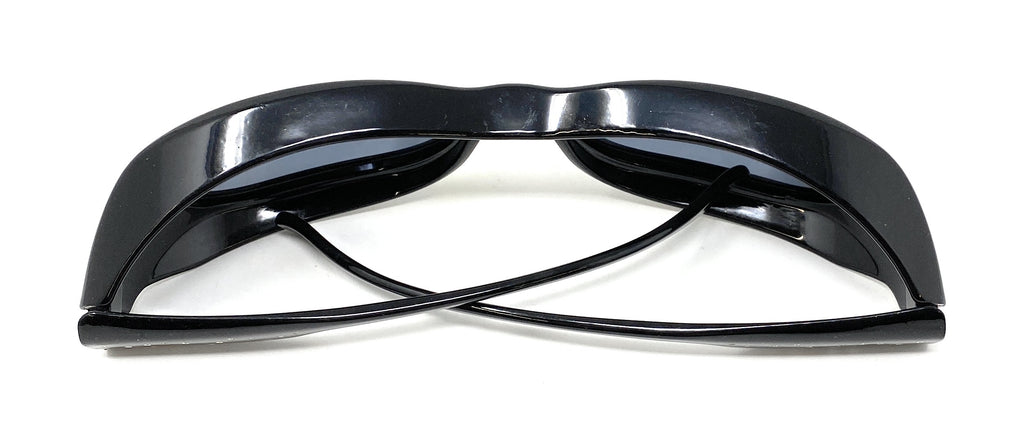 Polarised Optical Covers Over Spectacles BLACK with Diamond Effect Solar Shield 580 Top View