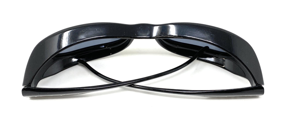 Polarised Optical Covers Over Spectacles BLACK with Diamond Effect Solar Shield 580 Top View