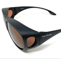 Sunglasses Polarised Optical Covers Brown Wraparound Lenses 579 4