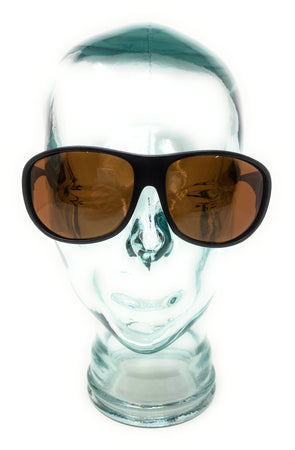 Sunglasses Polarised Optical Covers Brown Wraparound Lenses 579 14