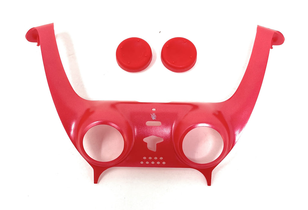 IMP DualSense Controller Styling Kit - 4 Pack Custom Faceplates and Thumb Grips (Red)