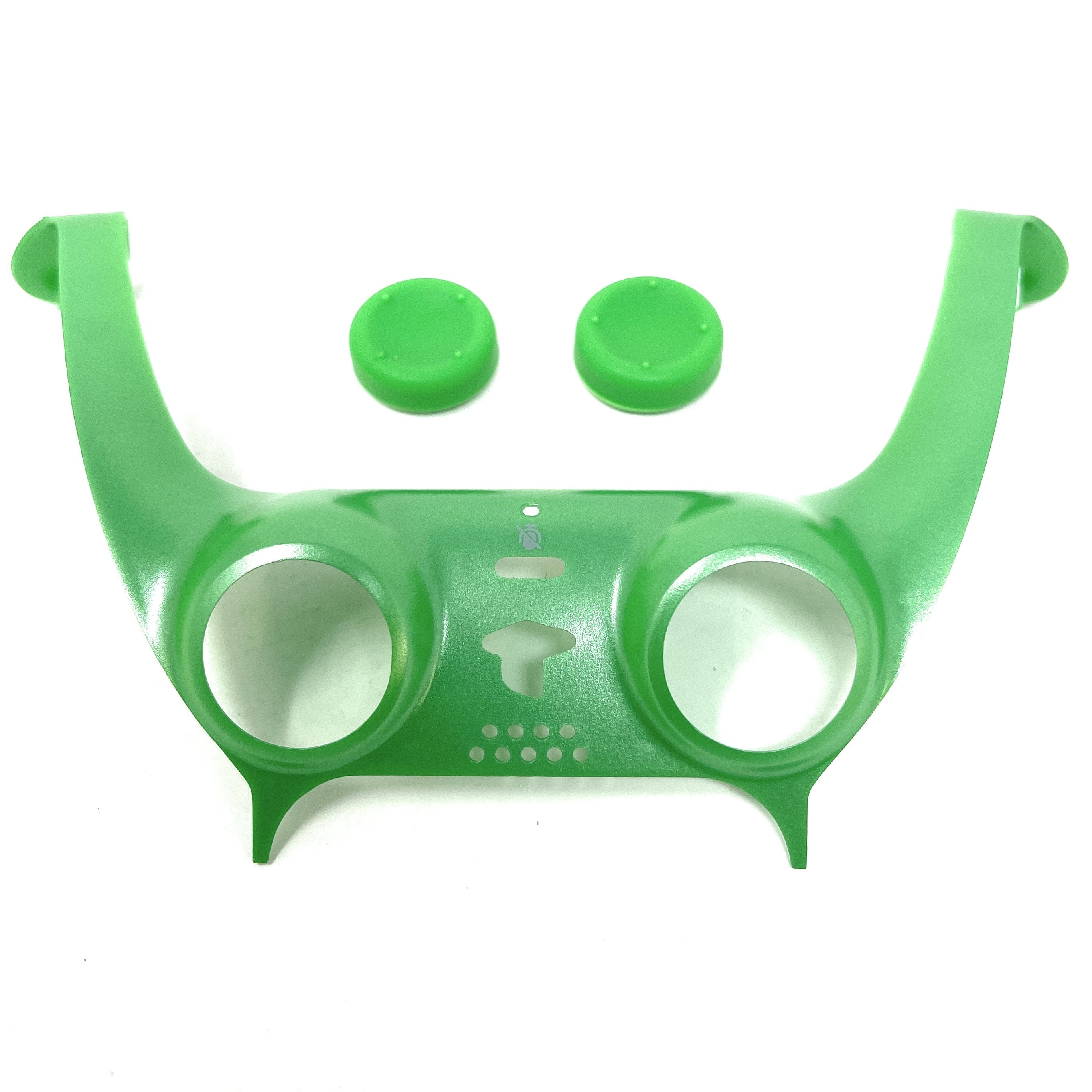 IMP DualSense Controller Styling Kit - 4 Pack Custom Faceplates and Thumb Grips (Green,)