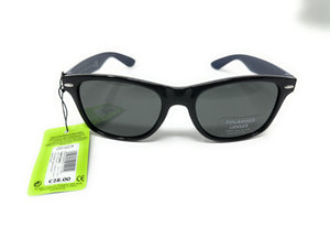 Men's Polarised Sunglasses Black Lens Navy Blue Arms Boots 104H(i) 3