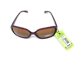 Boots Polarised Sunglasses Purple Frame Brown Lenses 089I