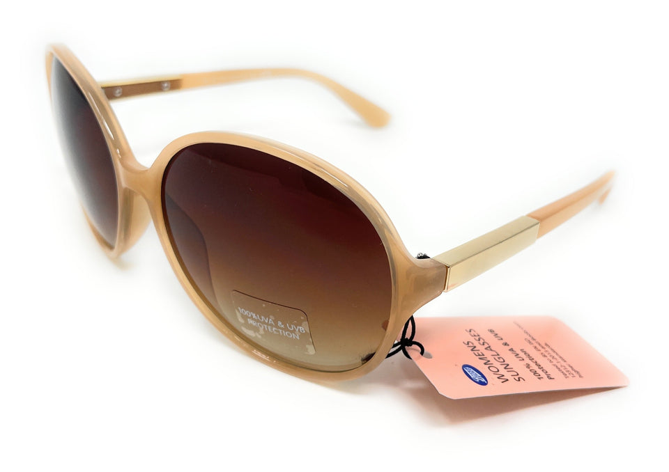 Ladies Sunglasses Brown with Gold Boots 031I 12