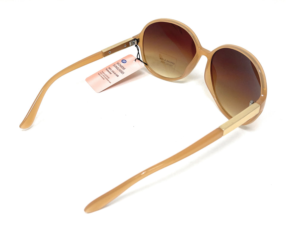 Ladies Sunglasses Brown with Gold Boots 031I 11