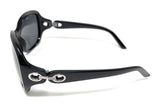 Sunglasses Black Frame Black Lens Sliver Hinge Next 102 5