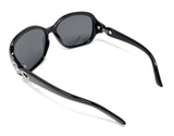 Sunglasses Black Frame Black Lens Sliver Hinge Next 102 6