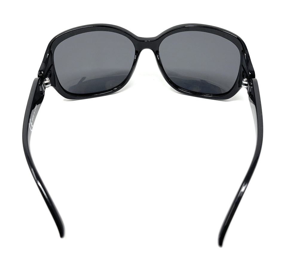 Sunglasses Black Frame Black Lens Sliver Hinge Next 102 7