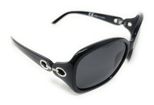Sunglasses Black Frame Black Lens Sliver Hinge Next 102 9