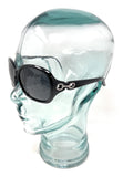 Sunglasses Black Frame Black Lens Sliver Hinge Next 102 10