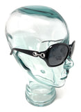 Sunglasses Black Frame Black Lens Sliver Hinge Next 102 11