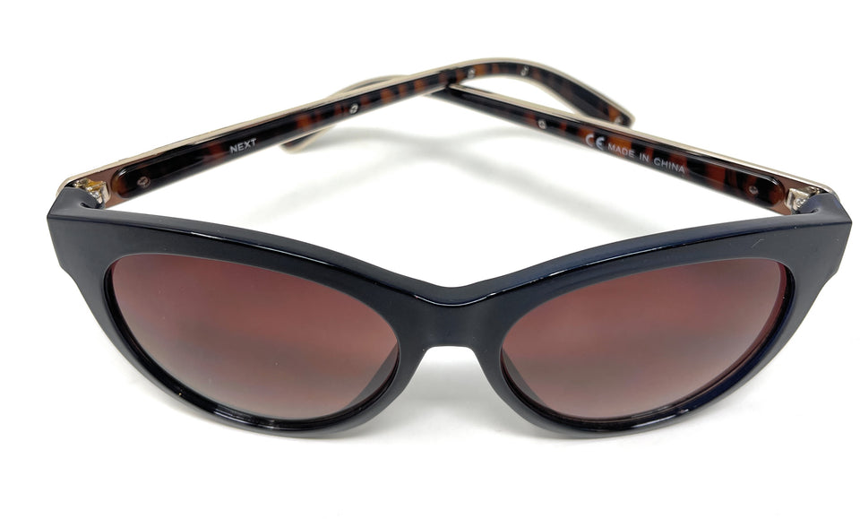 Sunglasses Black Brown Retro Frame with Brown Next 101 4