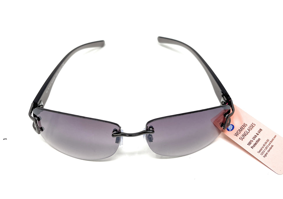 Ladies Sunglasses Frameless Black Lenses Boots 144I  3