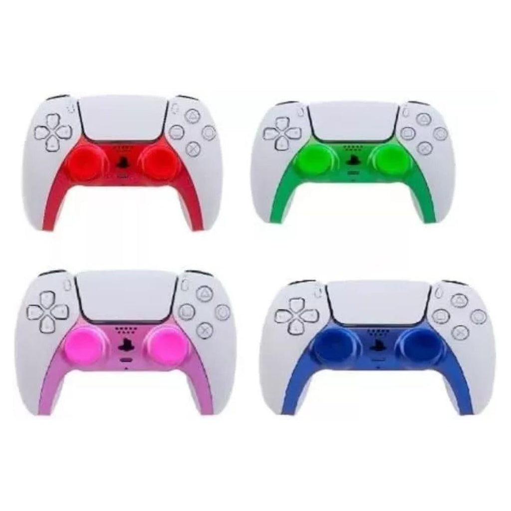 IMP DualSense Controller Styling Kit - 4 Pack Custom Faceplates and Thumb Grips (Blue, Green, Pink, Red).