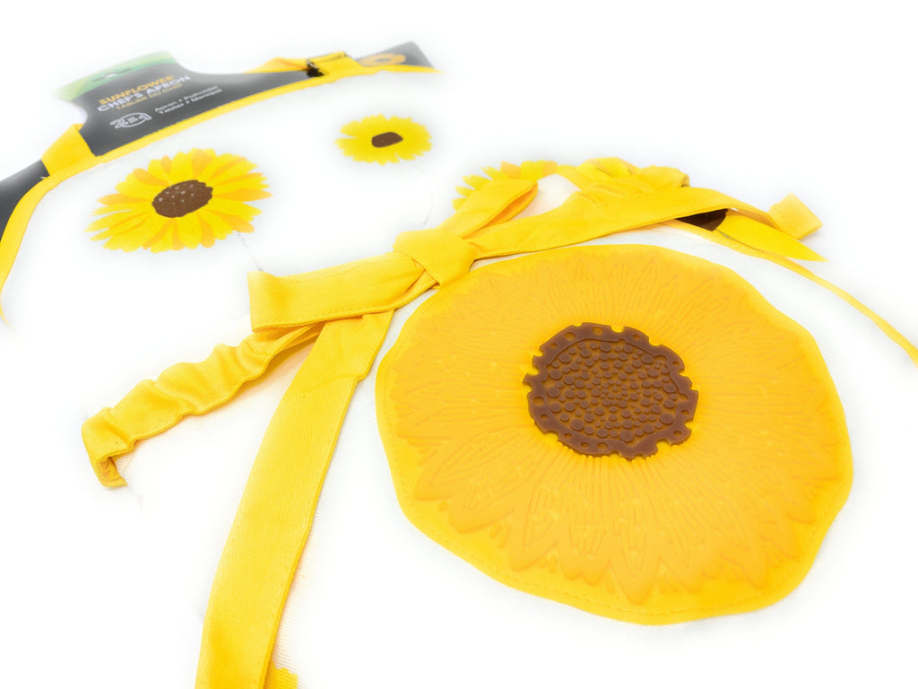 Sunflower Apron with Silicone Heat Resistant Pot Holder-Cyprus BBQ