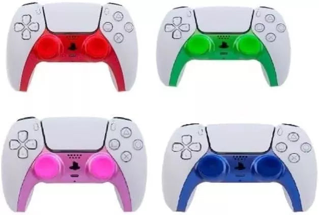 IMP DualSense Controller Styling Kit - 4 Pack Custom Faceplates and Thumb Grips (Blue, Green, Pink, Red)