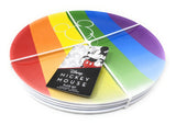 Mickey Mouse Rainbow Melamine Plates Set 4 Disney