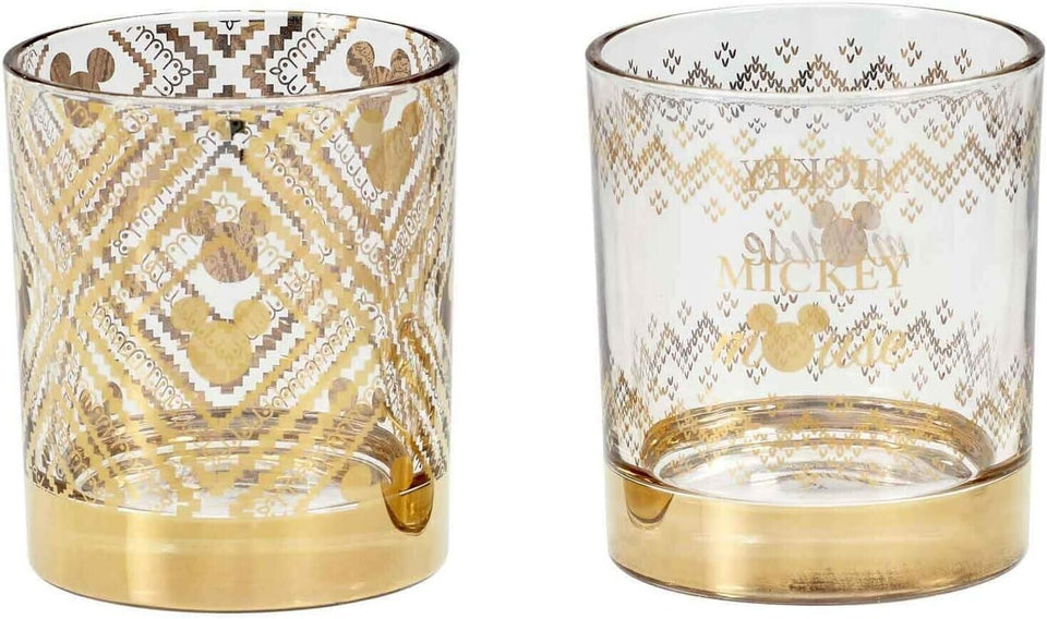 Disney Funko Mickey Mouse Glass Tumbler Set of 2